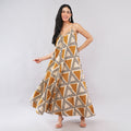 Mustard Triangle Handblock Maxi
