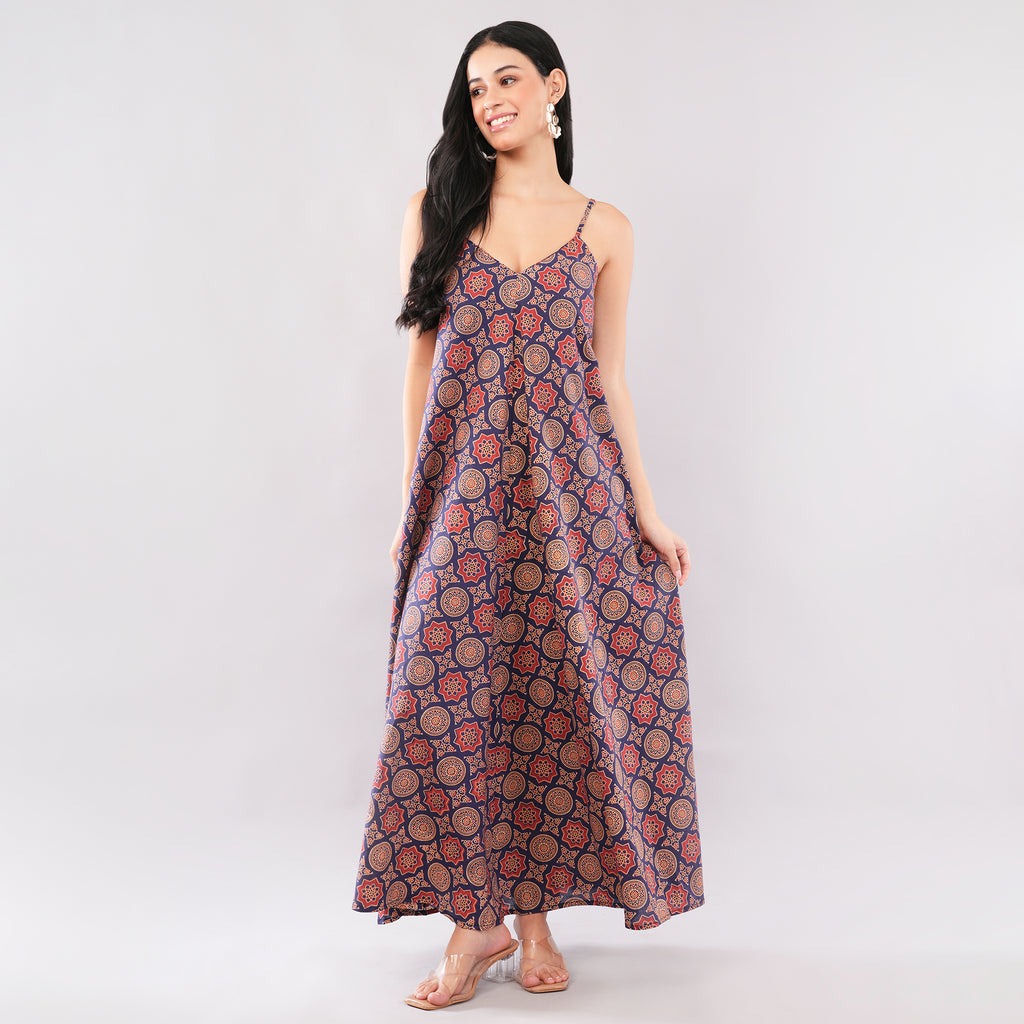 Royal Mandala Ajrakh Dress