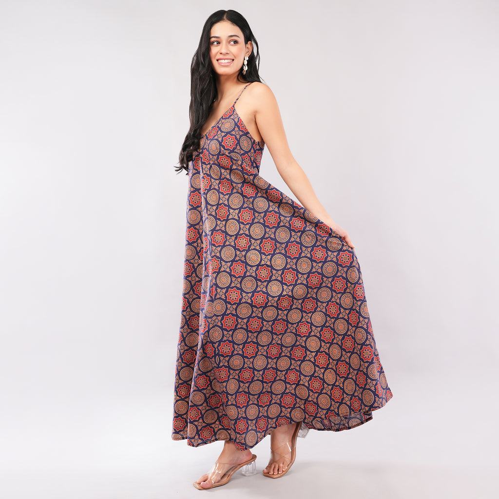 Royal Mandala Ajrakh Dress