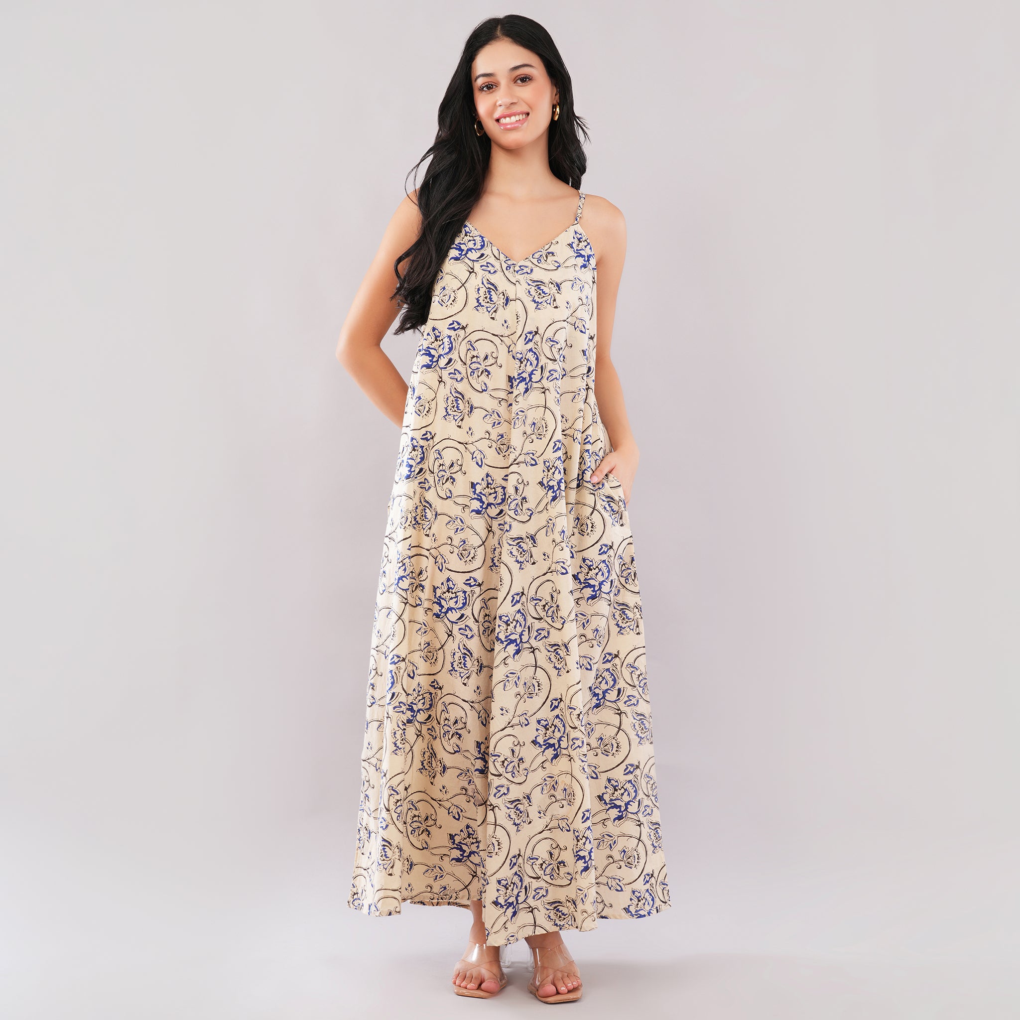 The Ivory Vine Cotton Maxi Dress