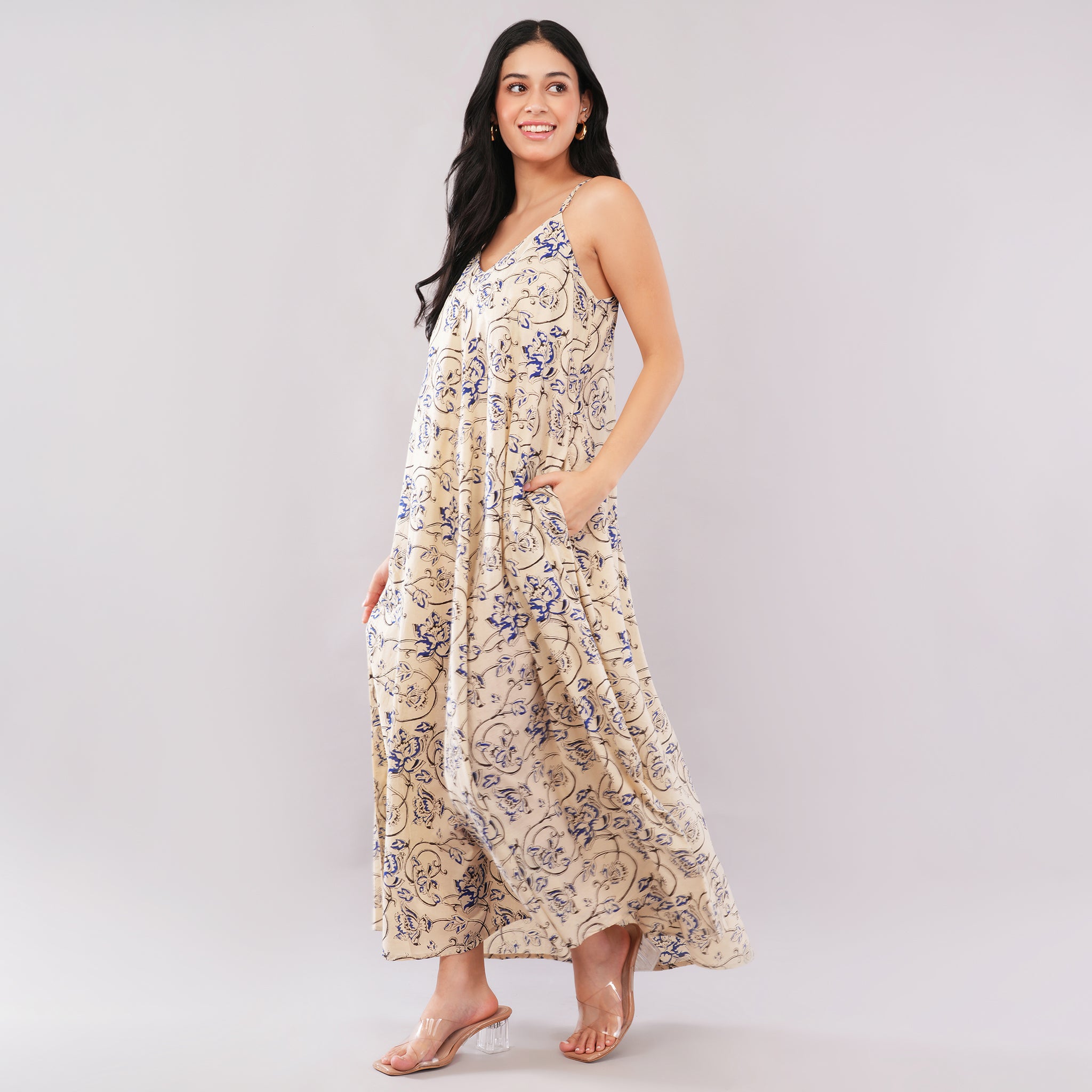 The Ivory Vine Cotton Maxi Dress