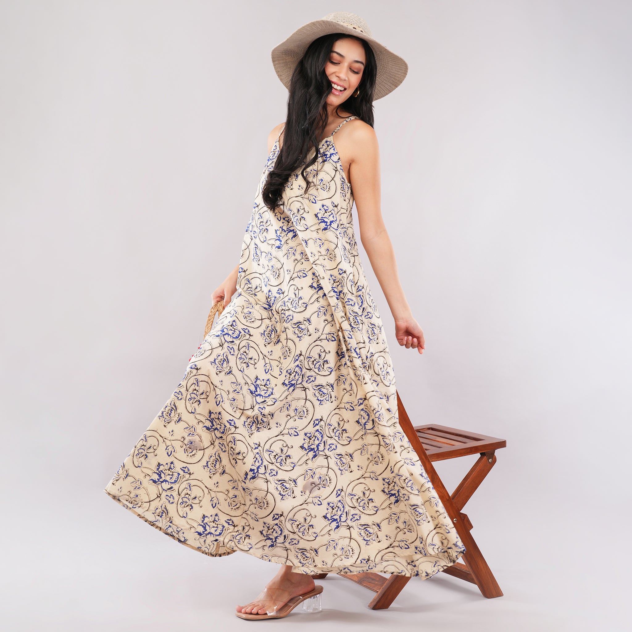 The Ivory Vine Cotton Maxi Dress