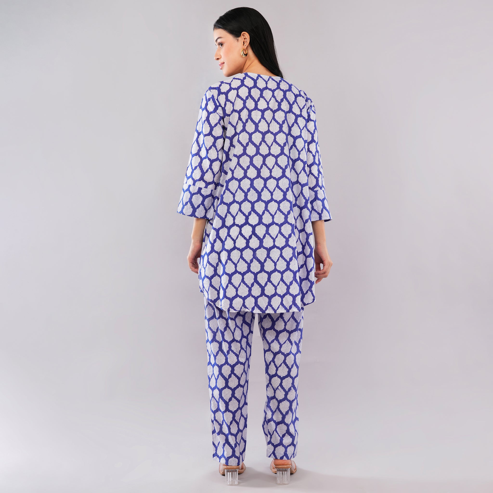 The Royal Blue Leaf Co-Ord Set