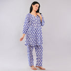 The Royal Blue Leaf Co-Ord Set