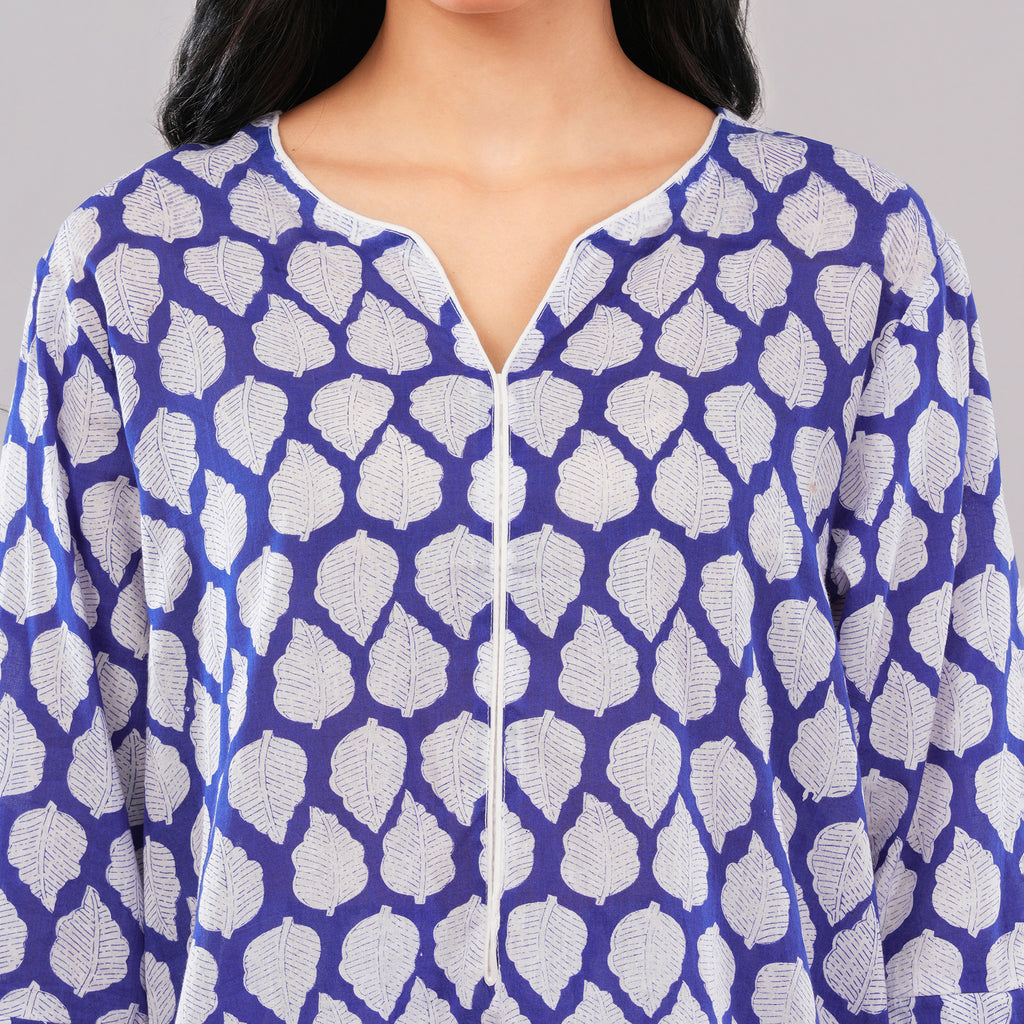 The Royal Blue Leaf Co-Ord Set
