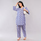 The Royal Blue Leaf Co-Ord Set