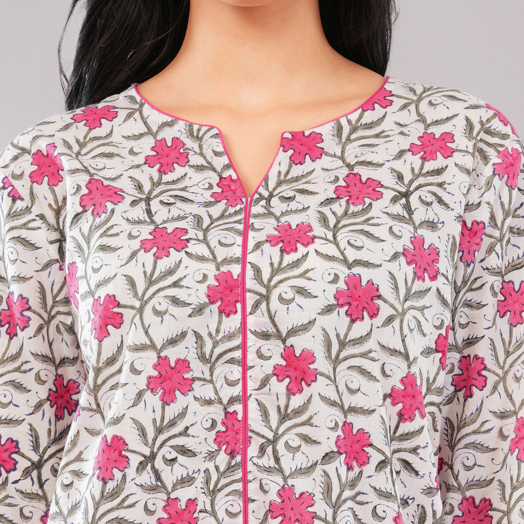 The Pink Blossom Cotton Co-Ord Set