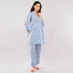Indigo Petal Cotton Co-Ord