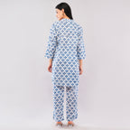 Indigo Petal Cotton Co-Ord