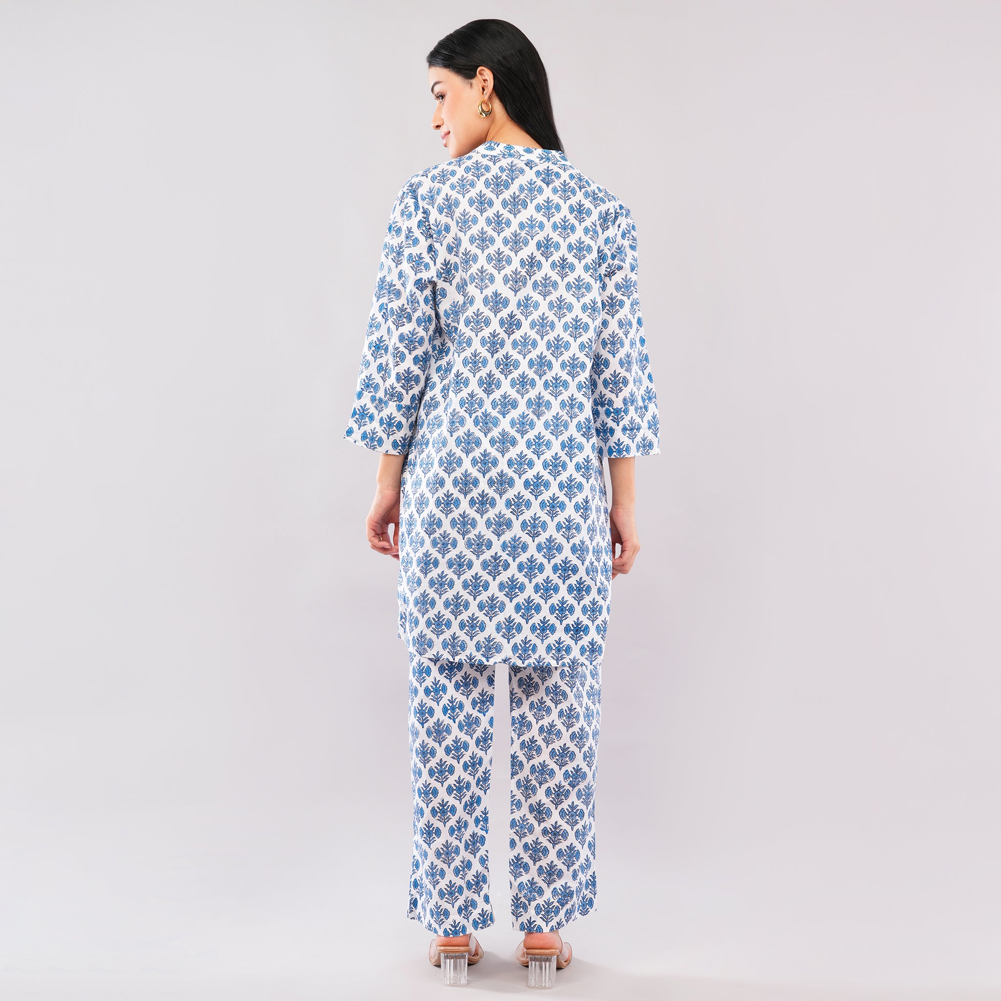 Indigo Petal Cotton Co-Ord