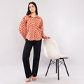 Rust Dot Block-Print Shirt