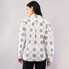 Ivory Starburst Collared Shirt