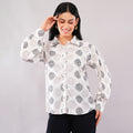 Ivory Starburst Collared Shirt