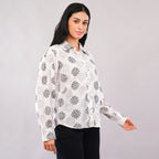 Ivory Starburst Collared Shirt