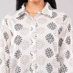Ivory Starburst Collared Shirt