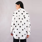 Black Dot Hand Block Print Cotton Shirt