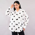 Black Dot Hand Block Print Cotton Shirt