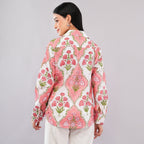 Rose Carnation Collared Shirt