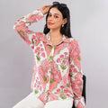 Rose Carnation Collared Shirt