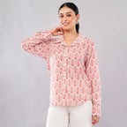The Coral Leaf Block Printed Shirt