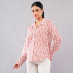 The Coral Leaf Block Printed Shirt