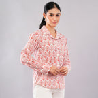 The Coral Leaf Block Printed Shirt