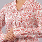 The Coral Leaf Block Printed Shirt