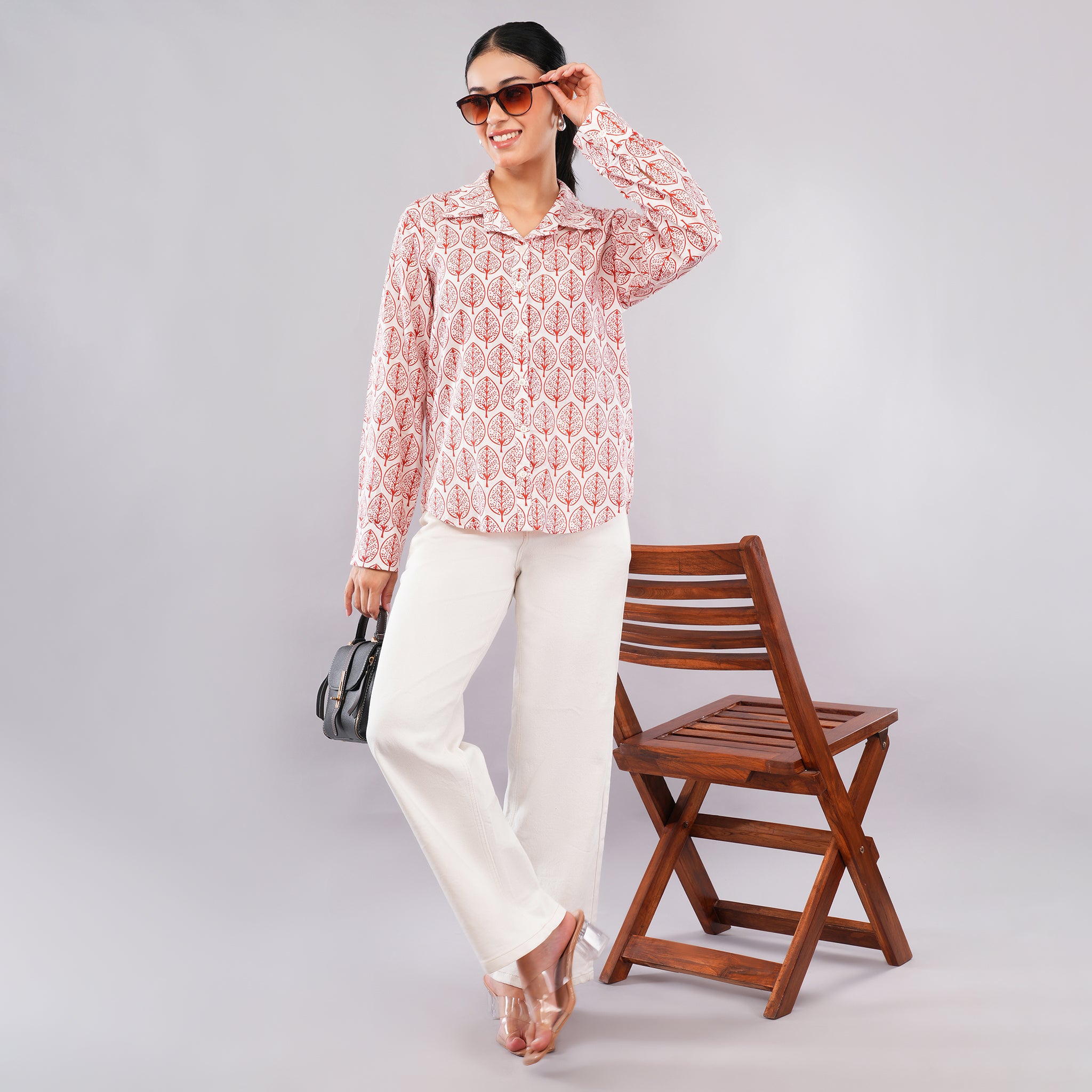 The Coral Leaf Block Printed Shirt