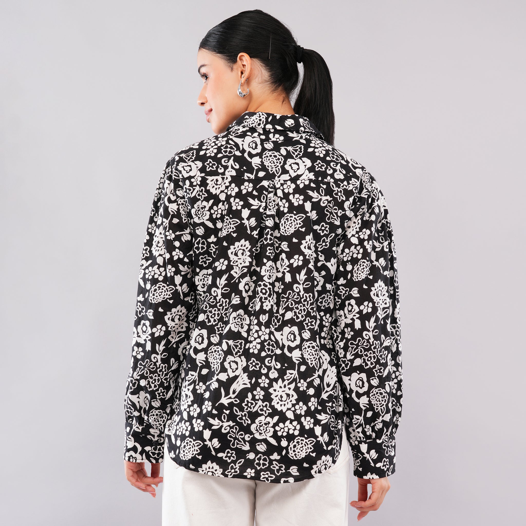 Midnight Floral Collared Shirt
