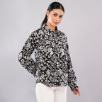Midnight Floral Collared Shirt