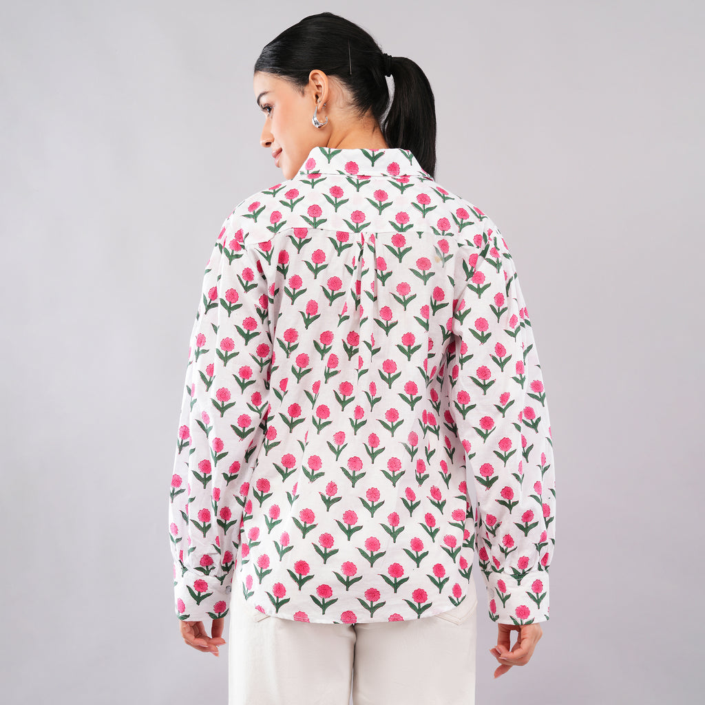 Blush Bud Handblock Shirt