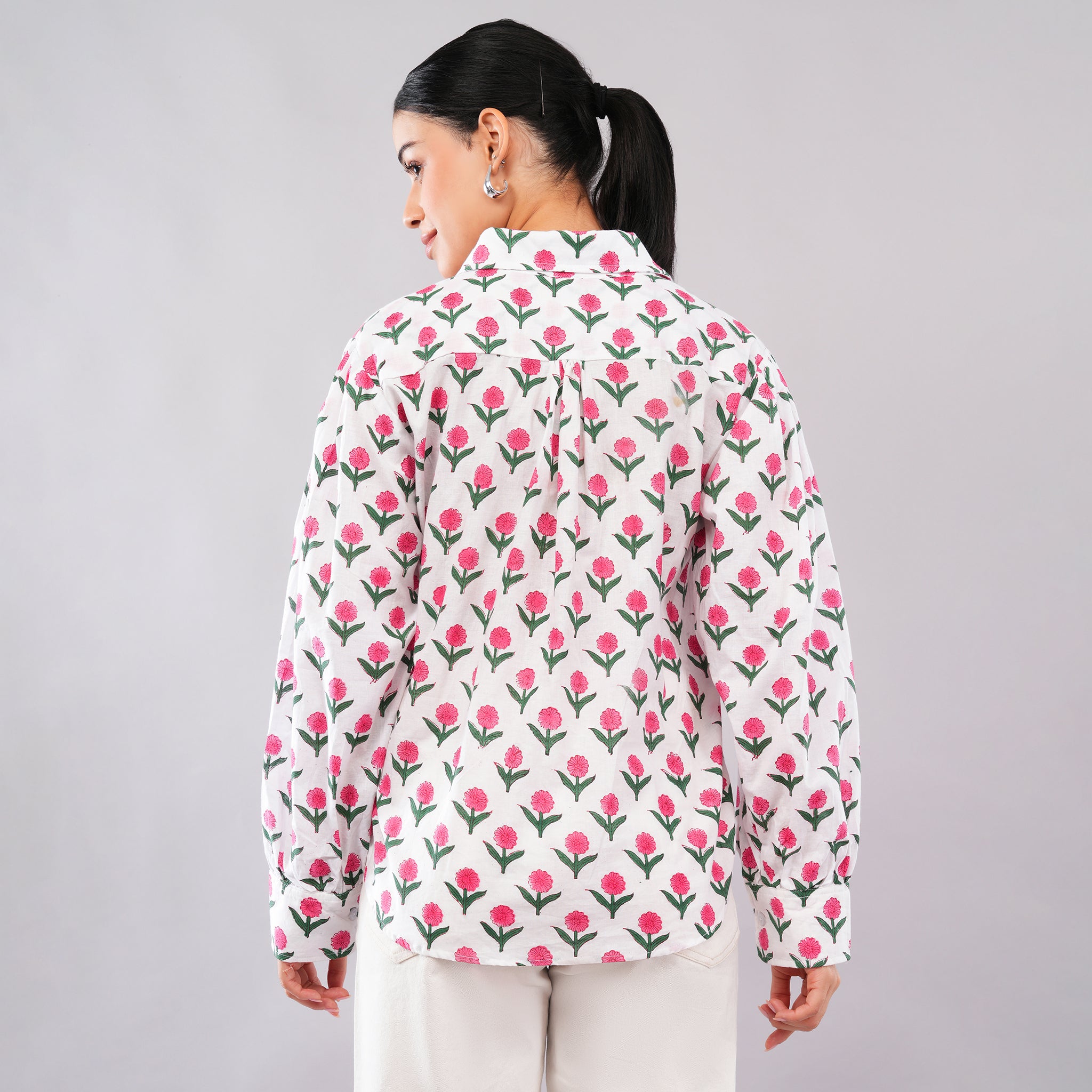 Blush Bud Handblock Shirt