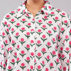 Blush Bud Handblock Shirt