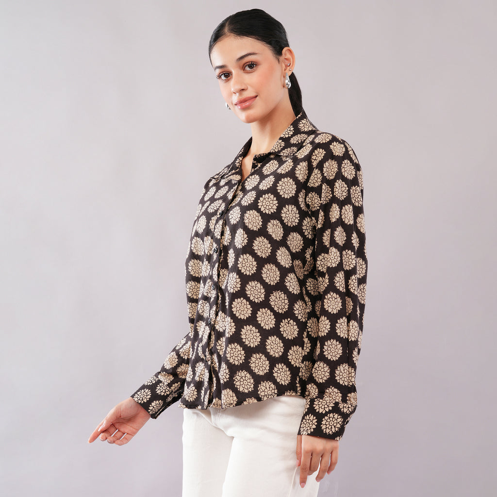 Black Dahlia Collared Shirt