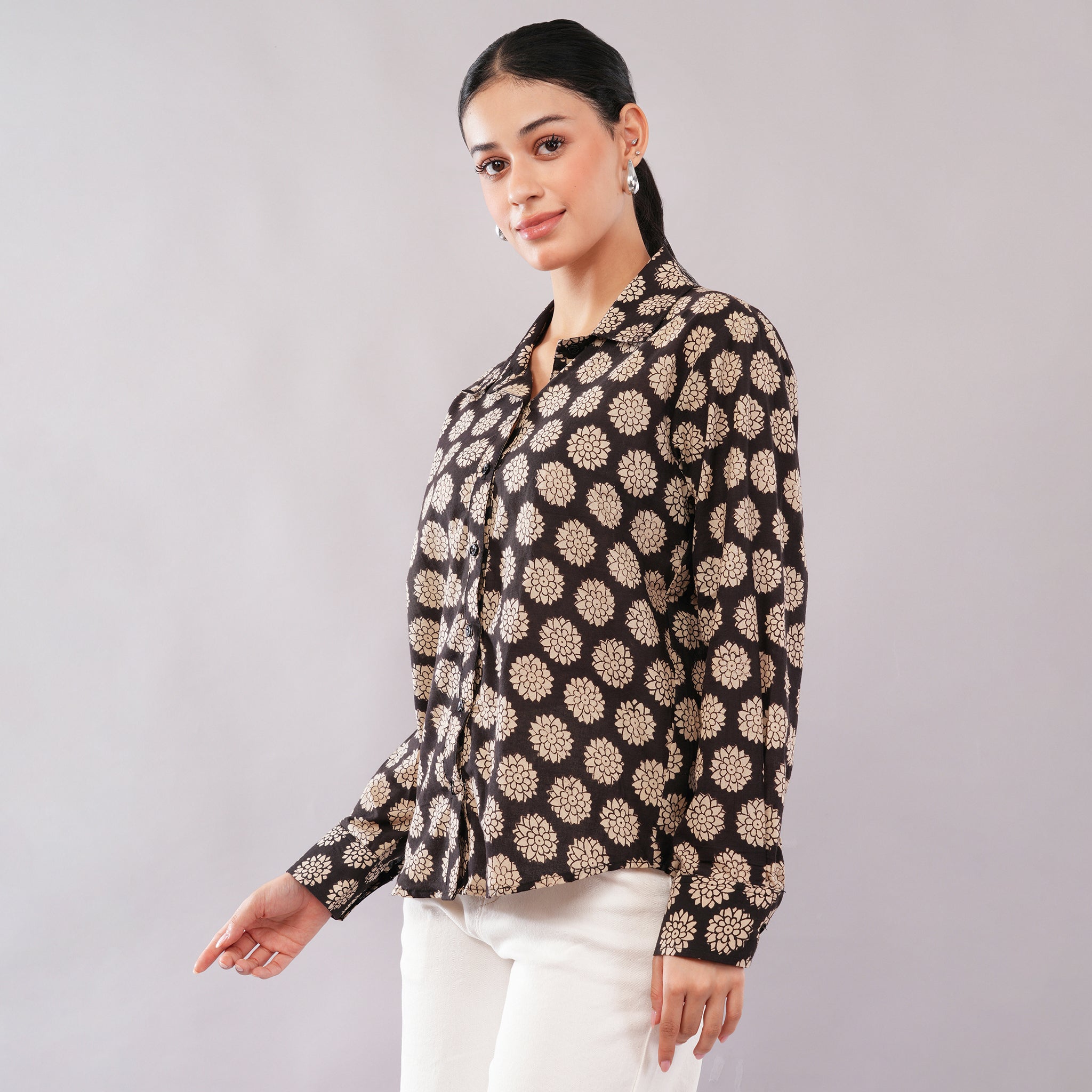 Black Dahlia Collared Shirt