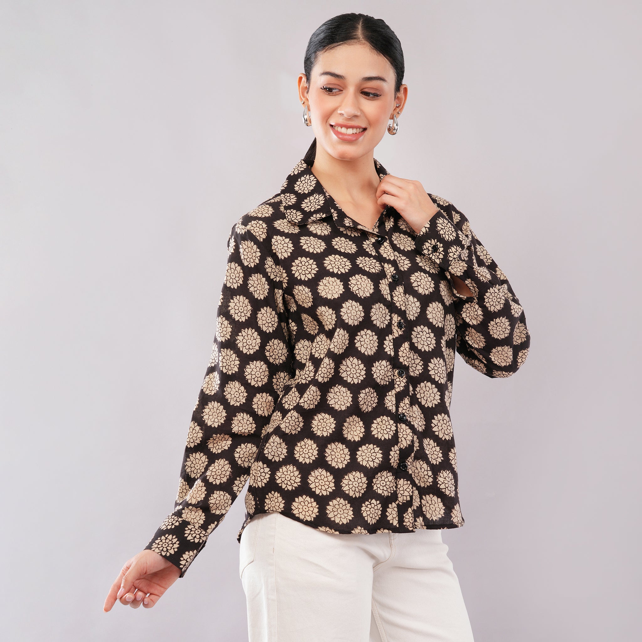 Black Dahlia Collared Shirt
