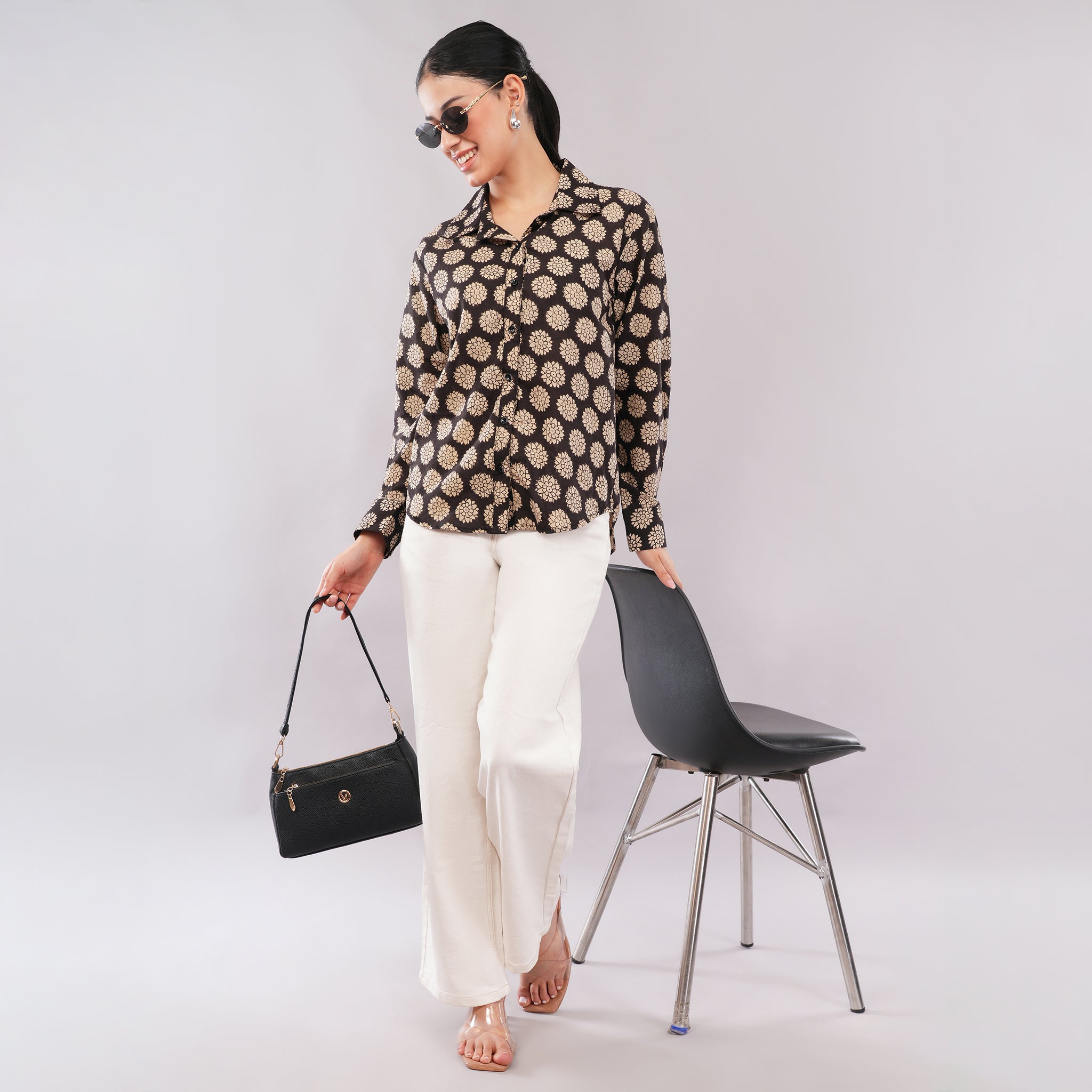Black Dahlia Collared Shirt