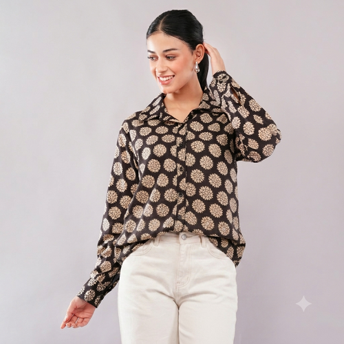 Black Dahlia Collared Shirt